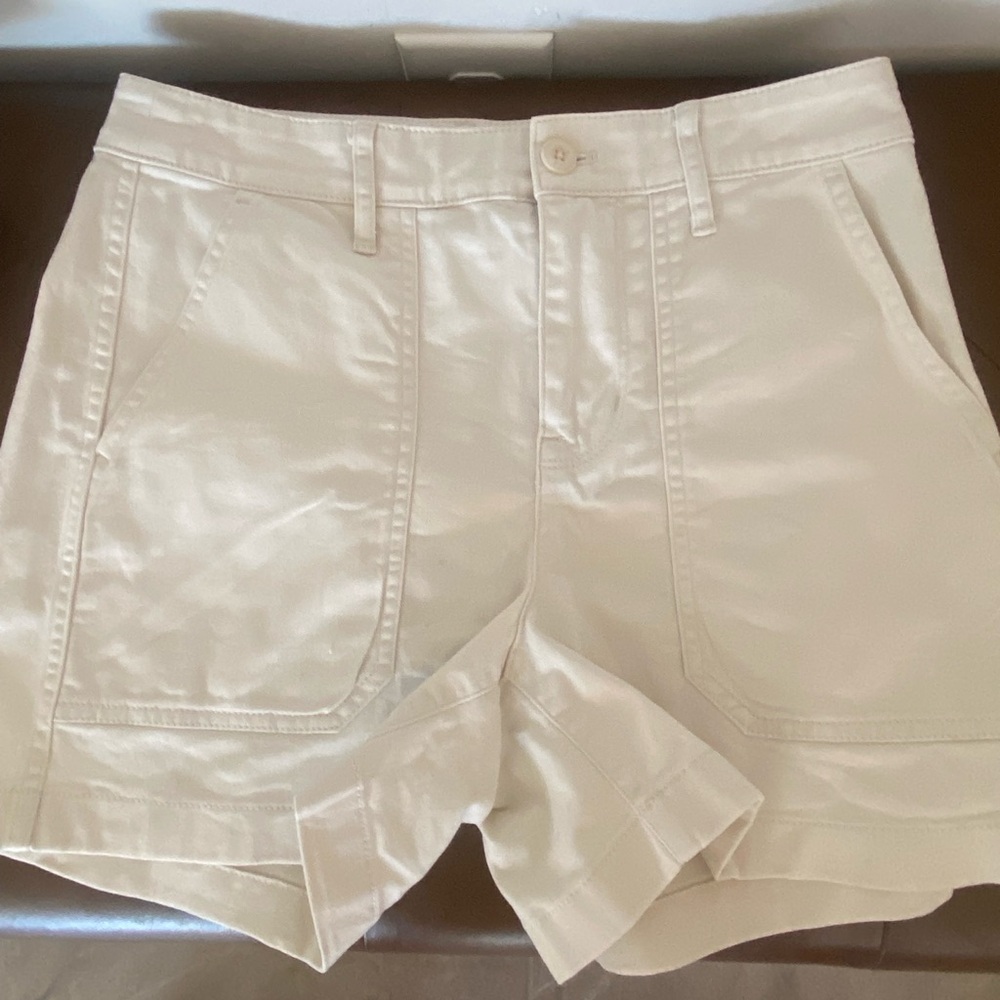 J. Crew Cream Cargo Shorts Cotton Comfort